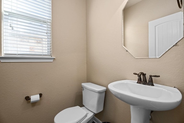 bathroom with sink and toilet