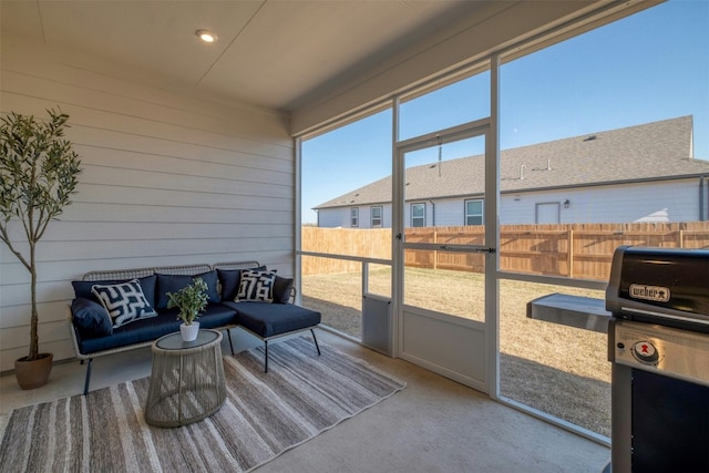 view of sunroom / solarium