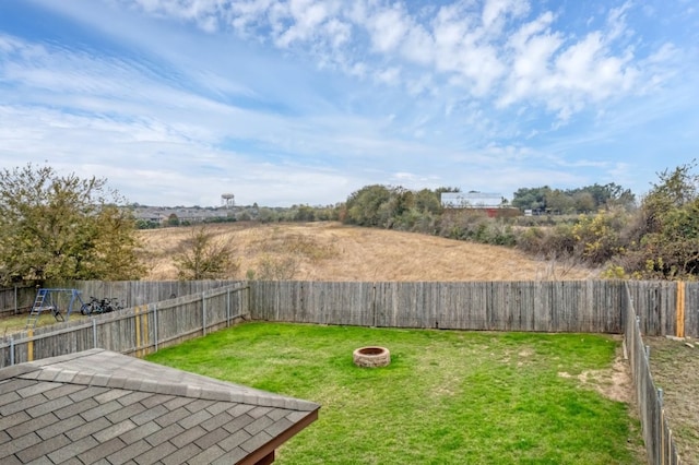 360 Gina Dr, Kyle, TX 78640 - view of yard with a fire pit