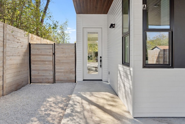 view of doorway to property