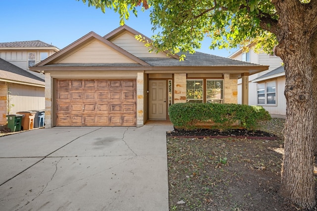 view of front facade with a garage