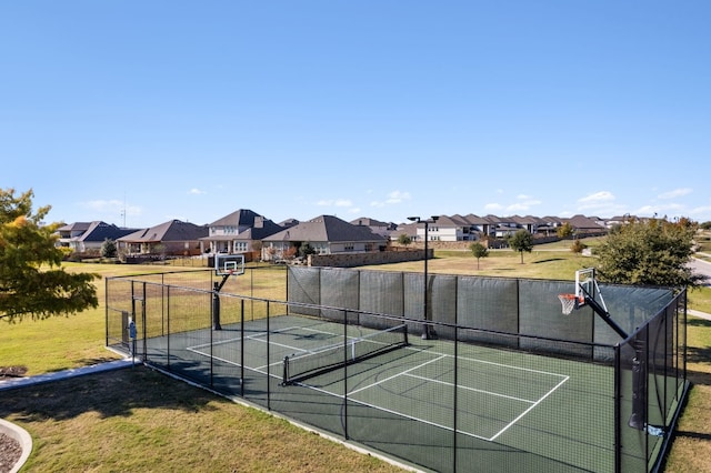 5152 Cornetto Blfs, Round Rock, TX 78665 - view of tennis court featuring a residential view