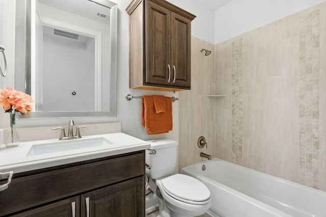 5152 Cornetto Blfs, Round Rock, TX 78665 - bathroom featuring toilet, vanity, and shower / tub combination