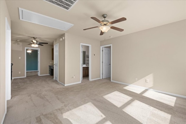 245 Clear Springs Holw, Buda, TX 78610 - empty room with attic access, ceiling fan, light carpet, and baseboards