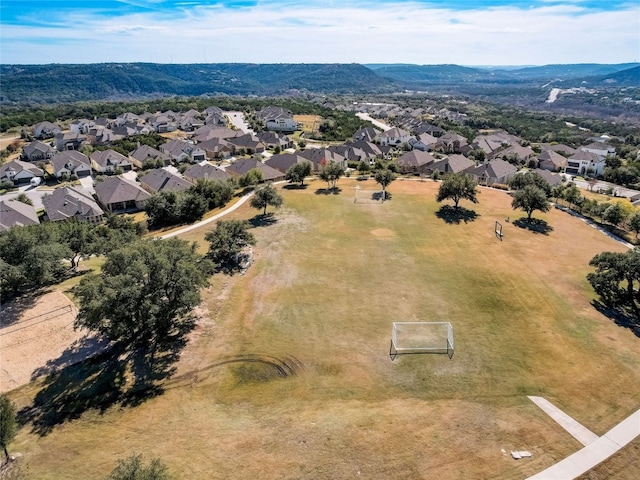 aerial view featuring a mountain view