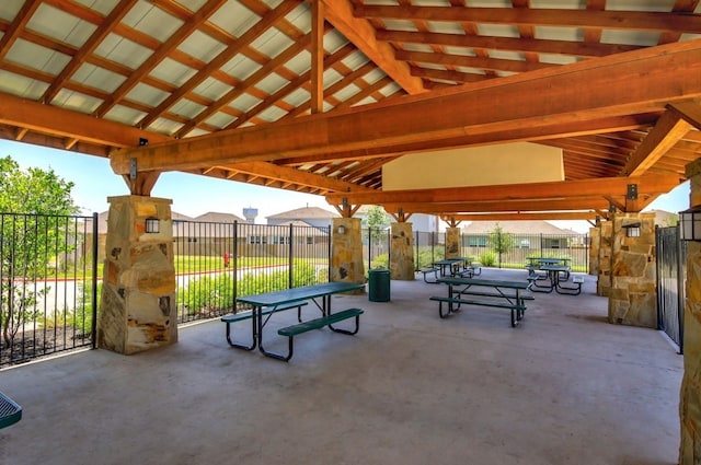 surrounding community with a gazebo