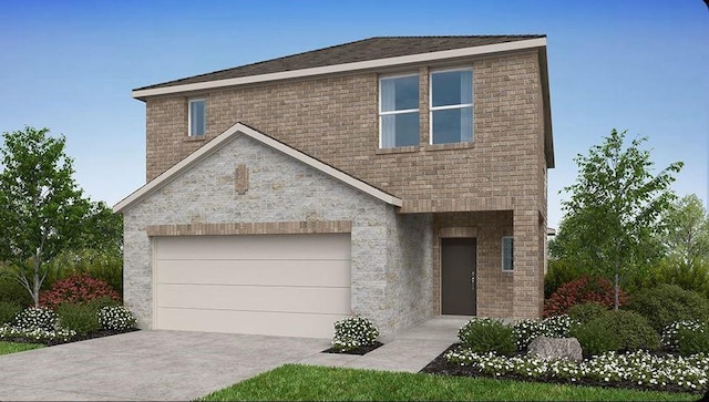 view of front of home featuring a garage