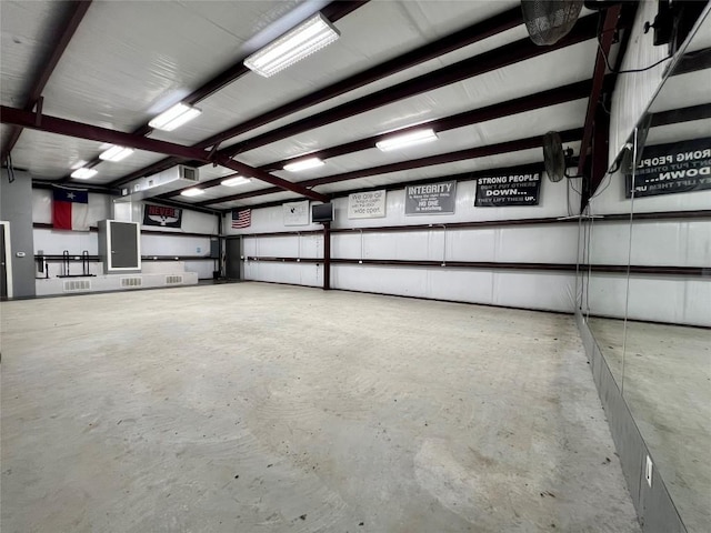 garage featuring electric panel