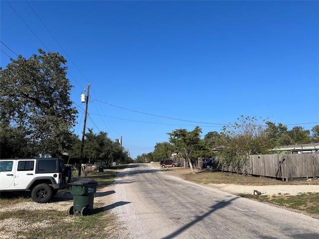 view of road