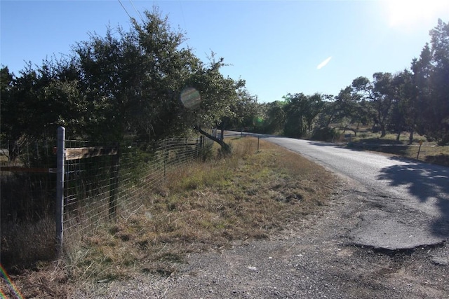 view of road featuring a rural view