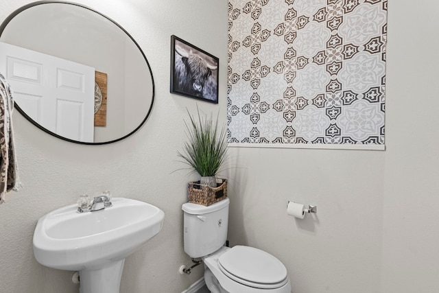 bathroom with toilet and sink