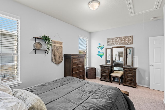 view of carpeted bedroom