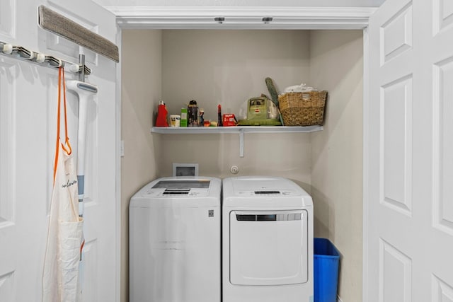 laundry room featuring independent washer and dryer