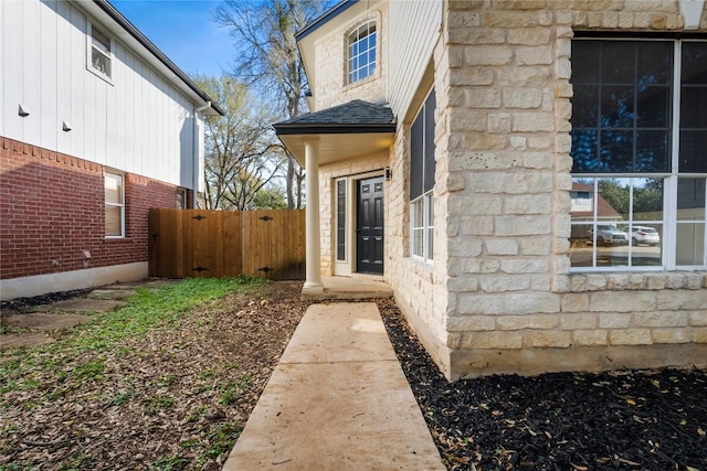 view of doorway to property