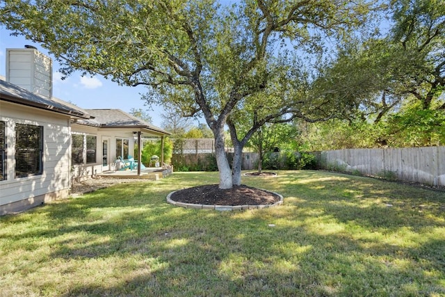 view of yard with a patio area