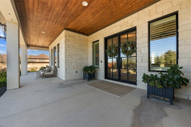 view of patio with covered porch