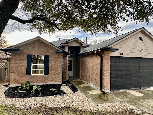 ranch-style house with a garage