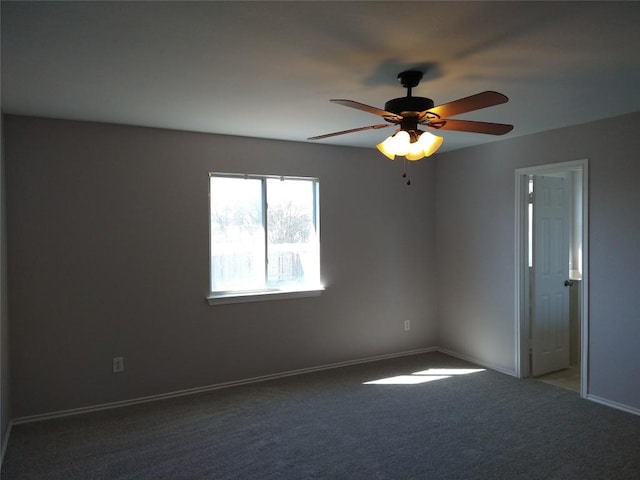 173 Ruby Lake Dr, Kyle, TX 78640 - unfurnished room featuring ceiling fan, baseboards, and carpet flooring