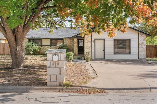 view of ranch-style home