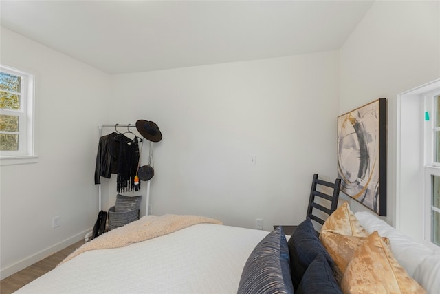 bedroom featuring wood-type flooring