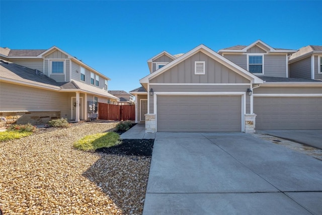 craftsman-style home featuring a garage