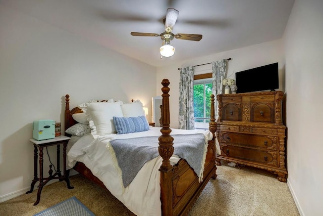 12323 Blue Water Dr, Austin, TX 78758 - bedroom with carpet and a ceiling fan