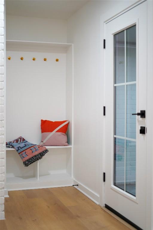 mudroom featuring hardwood / wood-style floors