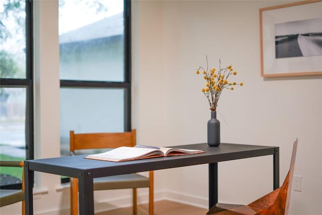 view of dining room