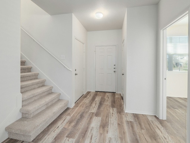 foyer featuring light hardwood / wood-style floors