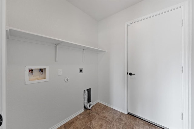 laundry area with hookup for an electric dryer, washer hookup, and hookup for a gas dryer