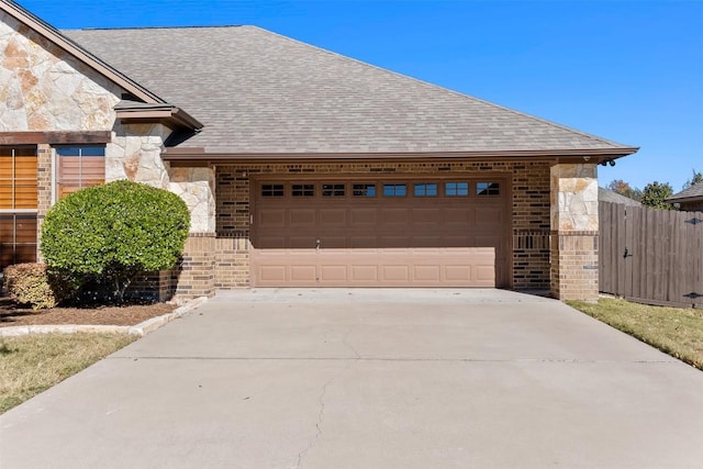 view of front facade with a garage