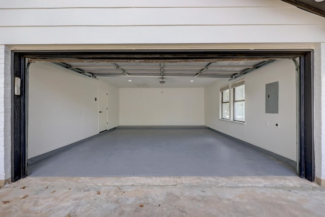 garage with electric panel