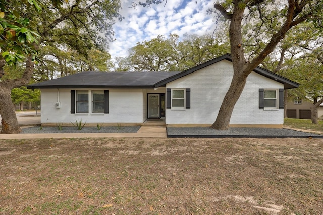 view of single story home