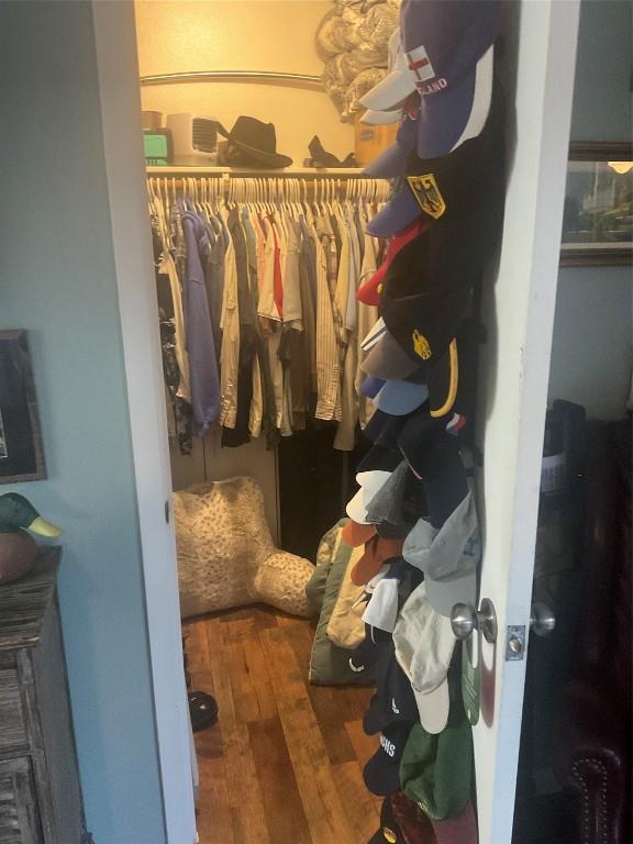 spacious closet featuring wood-type flooring