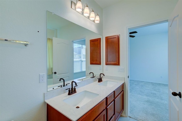 bathroom with vanity