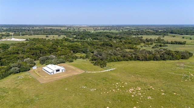 aerial view with a rural view