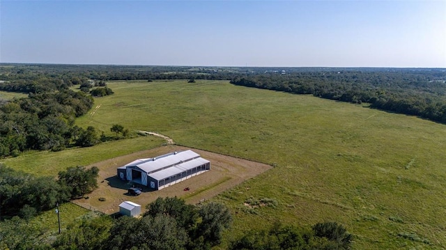 drone / aerial view with a rural view