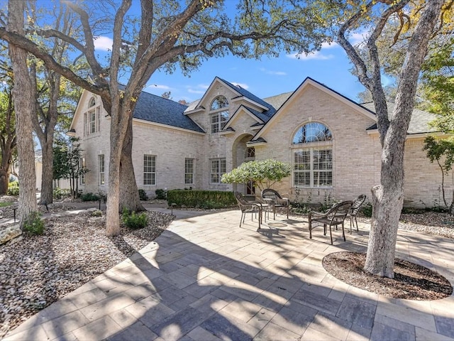 view of front of house with a patio