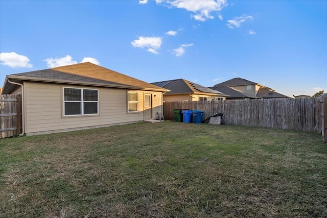 exterior space with a yard