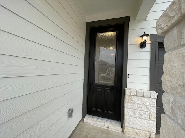 view of doorway to property