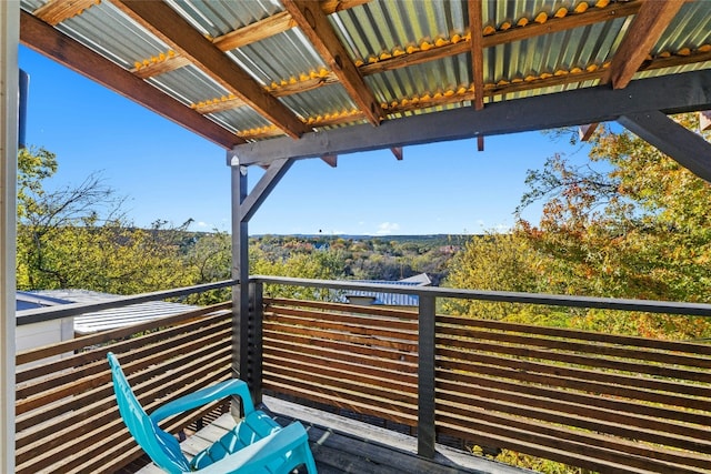 view of balcony