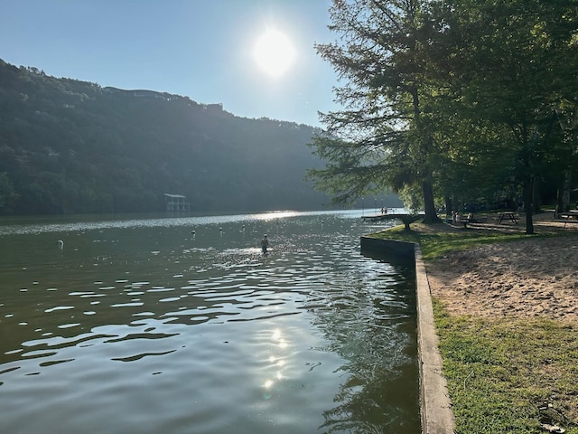 property view of water featuring a mountain view