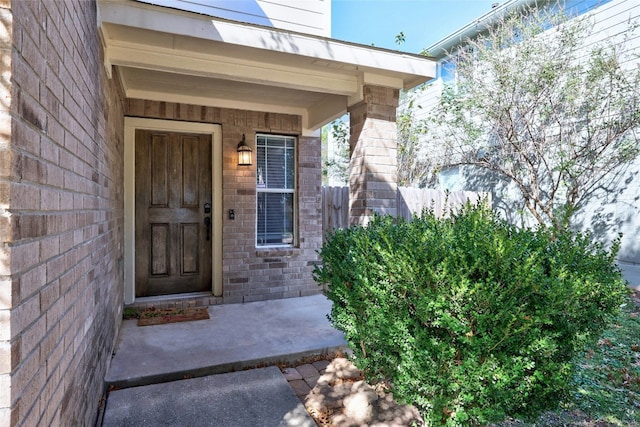 view of doorway to property