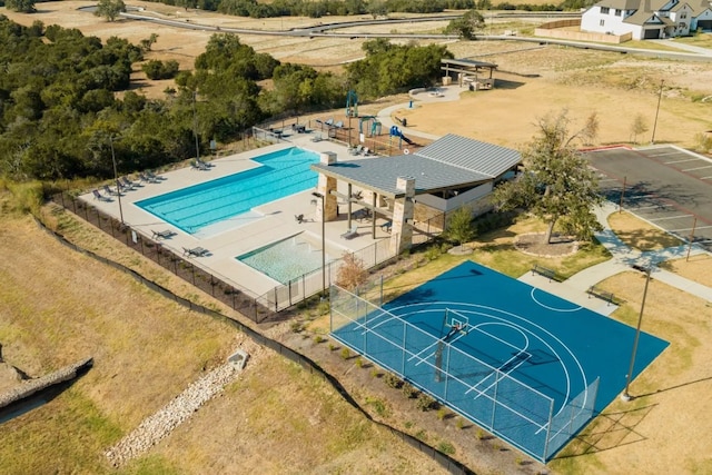 birds eye view of property