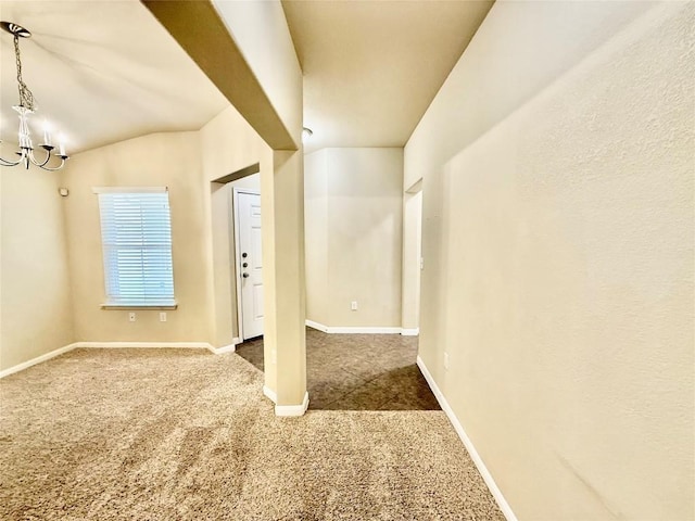 100 Wilson Ct, Hutto, TX 78634 - spare room featuring carpet and a chandelier