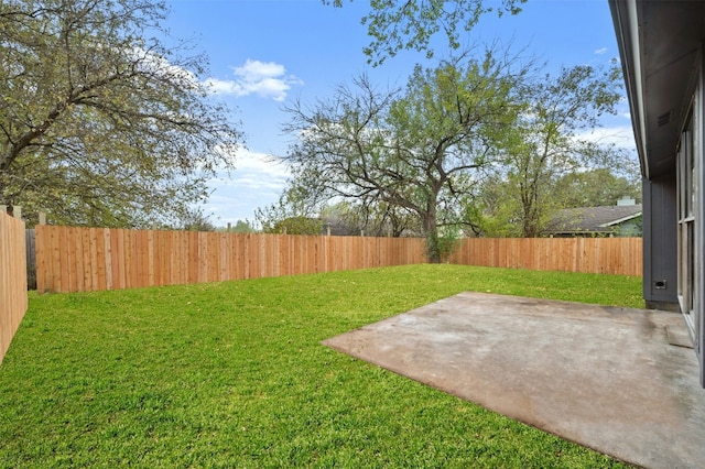 view of yard featuring a patio