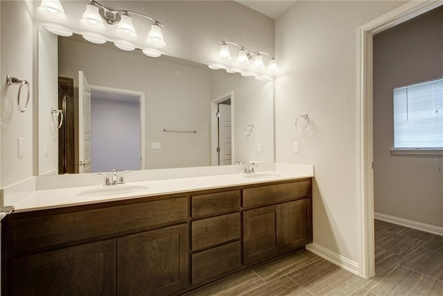 bathroom with vanity