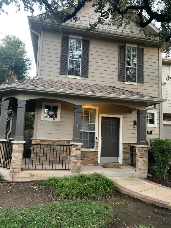 view of front of home with covered porch