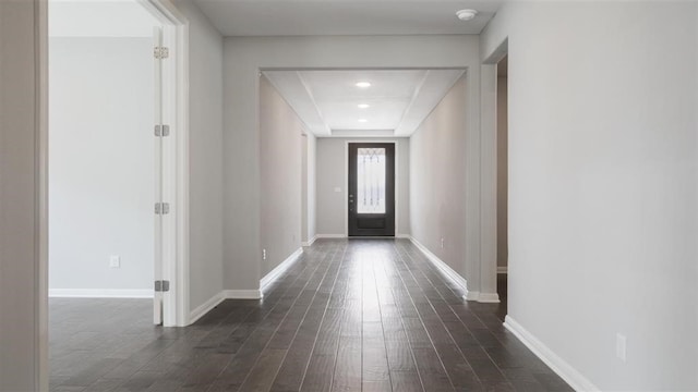 interior space featuring dark hardwood / wood-style flooring