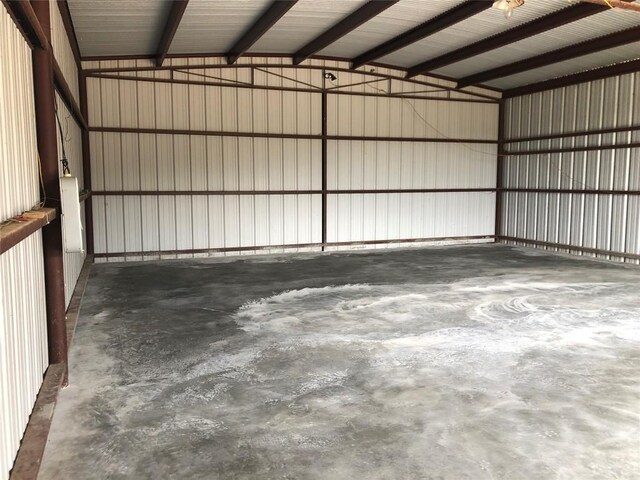 435 Spangenberg Rd, Blanco, TX 78623 - garage with metal wall